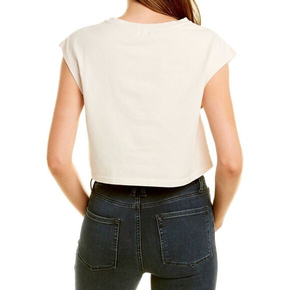 Good American cropped overshoulder tee size 0 (xs) - Picture 2 of 2